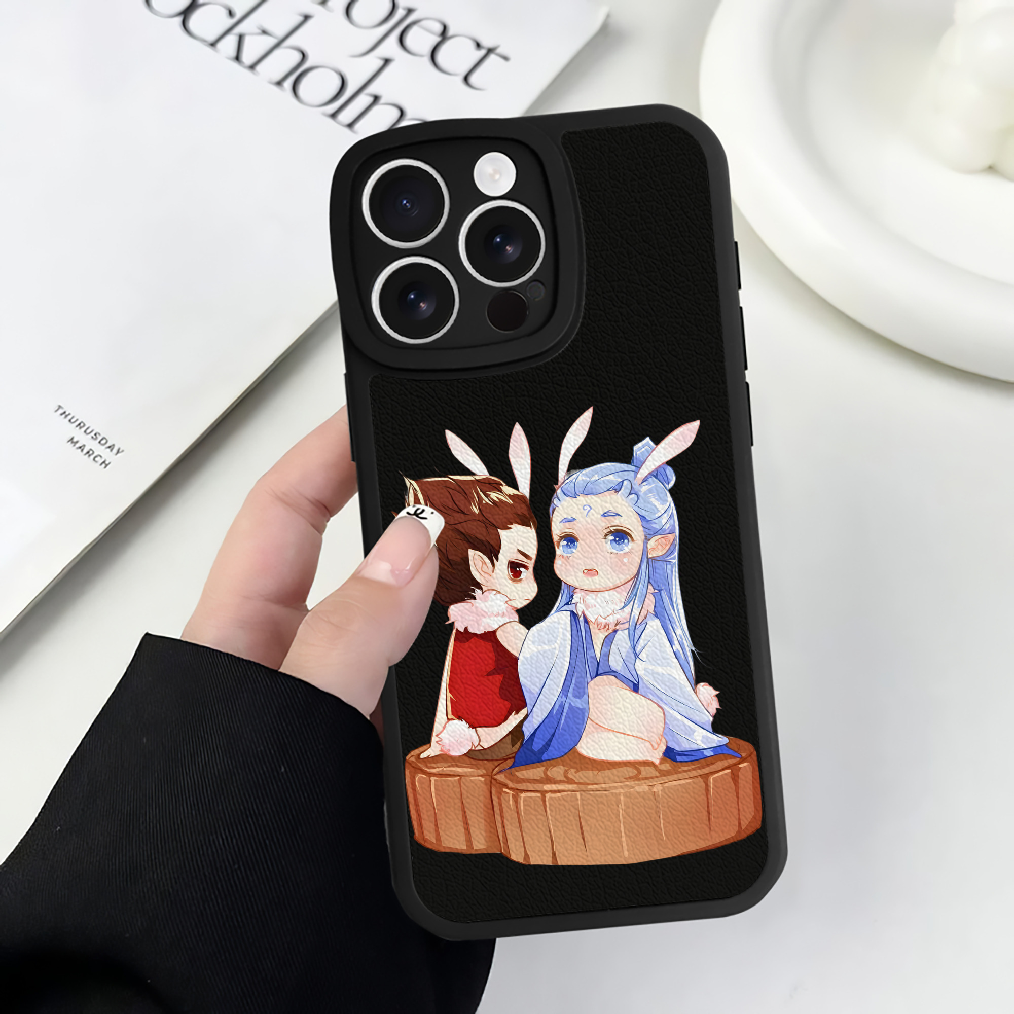 （画像用） Ne Zha 2 ナタ 魔童の大暴れ 【iPhone 16シリーズ対応】シリコンスマホケース（レザー調） 材質：シリコン